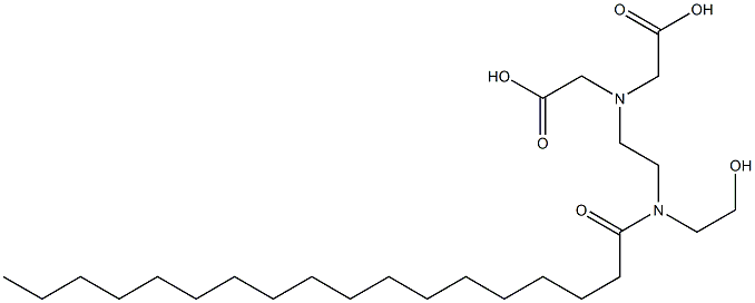 N-(Carboxymethyl)-N-[2-[(2-hydroxyethyl)(1-oxooctadecyl)amino]ethyl]glycine Struktur