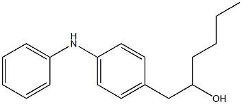 4-(2-Hydroxyhexyl)phenylphenylamine Struktur