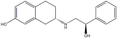 (7S)-5,6,7,8-Tetrahydro-7-[[(R)-2-hydroxy-2-phenylethyl]amino]naphthalen-2-ol Struktur