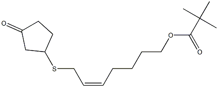 Pivalic acid [(Z)-7-[(3-oxocyclopentyl)thio]-5-heptenyl] ester Struktur