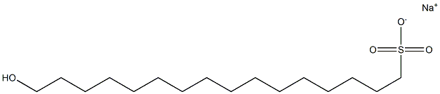 16-Hydroxyhexadecane-1-sulfonic acid sodium salt Struktur