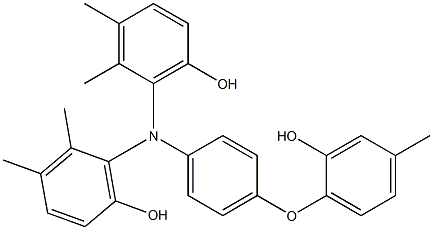 N,N-Bis(6-hydroxy-2,3-dimethylphenyl)-4-(2-hydroxy-4-methylphenoxy)benzenamine Struktur