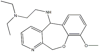 5,11-Dihydro-5-(2-diethylaminoethylamino)-9-methoxy[1]benzoxepino[3,4-b]pyridine Struktur