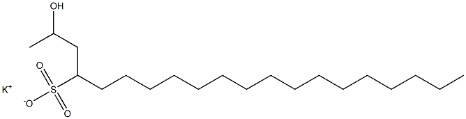 2-Hydroxyicosane-4-sulfonic acid potassium salt Struktur