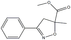 3-Phenyl-5-methyl-2-isoxazoline-5-carboxylic acid methyl ester Struktur