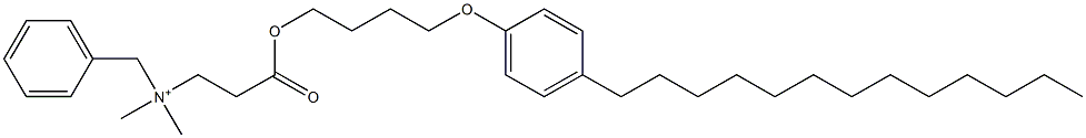 N,N-Dimethyl-N-benzyl-N-[2-[[4-(4-tridecylphenyloxy)butyl]oxycarbonyl]ethyl]aminium Struktur