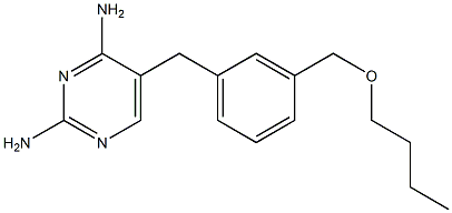 2,4-Diamino-5-[3-butoxymethylbenzyl]pyrimidine Struktur