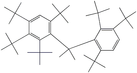 2-(2,3,4,6-Tetra-tert-butylphenyl)-2-(2,3,6-tri-tert-butylphenyl)propane Struktur