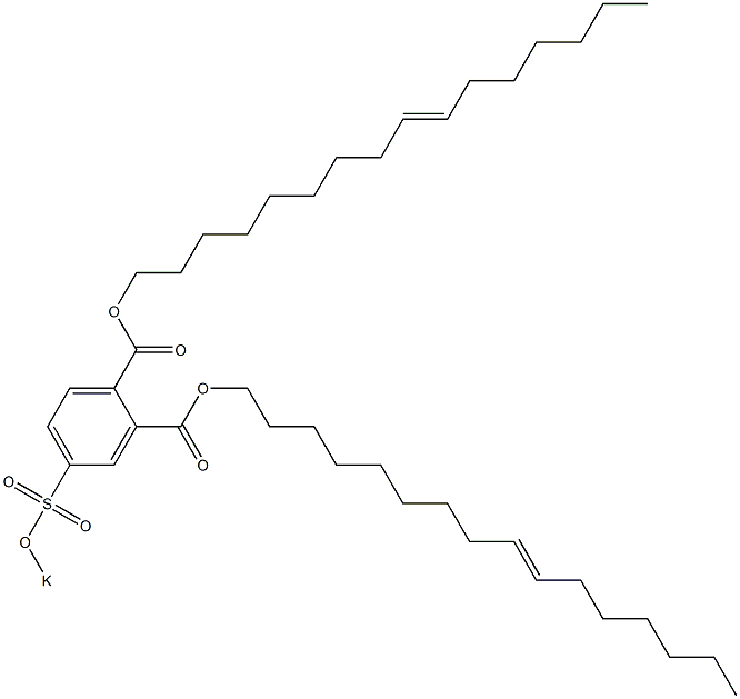 4-(Potassiosulfo)phthalic acid di(9-hexadecenyl) ester Struktur