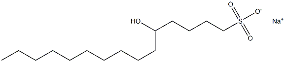 5-Hydroxypentadecane-1-sulfonic acid sodium salt Struktur