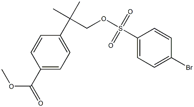 4-Bromobenzenesulfonic acid 2-methyl-2-(4-methoxycarbonylphenyl)propyl ester Struktur