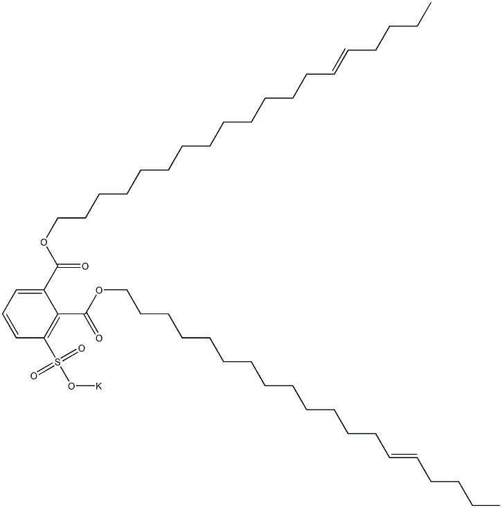 3-(Potassiosulfo)phthalic acid di(14-nonadecenyl) ester Struktur