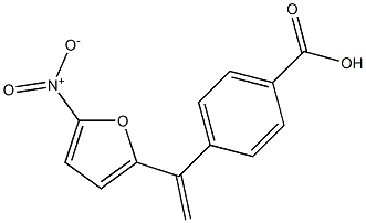 4-[1-(5-Nitro-2-furanyl)vinyl]benzoic acid Struktur