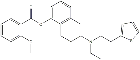 2-Methoxybenzoic acid 2-[ethyl[2-(2-thienyl)ethyl]amino]tetralin-5-yl ester Struktur