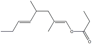 Propionic acid 2,4-dimethyl-1,5-octadienyl ester Struktur