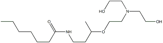 N-[3-[2-[Bis(2-hydroxyethyl)amino]ethoxy]butyl]heptanamide Struktur