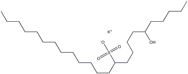 6-Hydroxytetracosane-11-sulfonic acid potassium salt Struktur