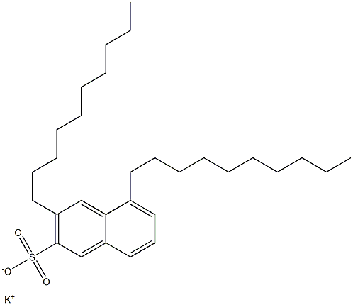 3,5-Didecyl-2-naphthalenesulfonic acid potassium salt Struktur