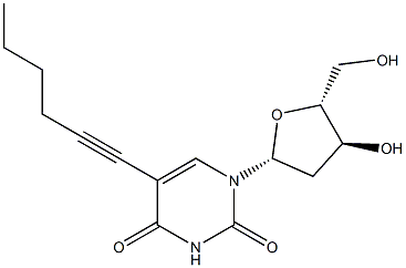 5-(1-Hexynyl)-2'-deoxyuridine Struktur