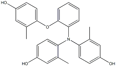 N,N-Bis(4-hydroxy-2-methylphenyl)-2-(4-hydroxy-2-methylphenoxy)benzenamine Struktur