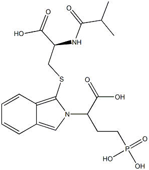 S-[2-(3-Phosphono-1-carboxypropyl)-2H-isoindol-1-yl]-N-isobutyryl-L-cysteine Struktur