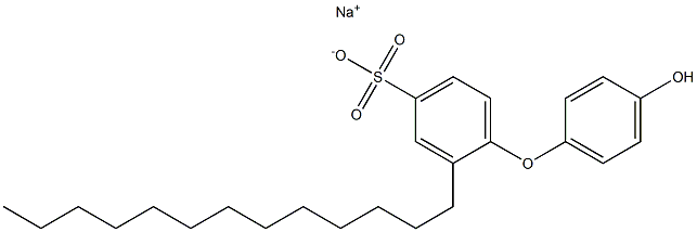 4'-Hydroxy-2-tridecyl[oxybisbenzene]-4-sulfonic acid sodium salt Struktur