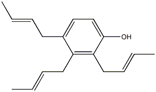 2,3,4-Tri(2-butenyl)phenol Struktur