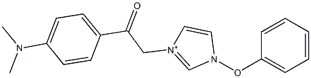 1-Phenoxy-3-[4-(dimethylamino)phenylcarbonylmethyl]-1H-imidazol-3-ium Struktur