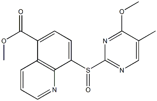 8-[(4-Methoxy-5-methylpyrimidin-2-yl)sulfinyl]quinoline-5-carboxylic acid methyl ester Struktur