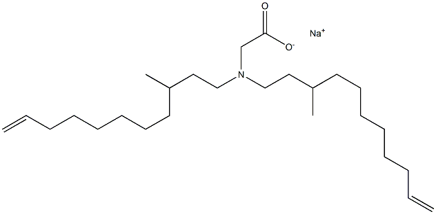 N,N-Bis(3-methyl-10-undecenyl)glycine sodium salt Struktur