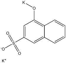 4-Potassiooxy-2-naphthalenesulfonic acid potassium salt Struktur