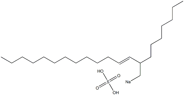 Sulfuric acid 2-heptyl-3-pentadecenyl=sodium ester salt Struktur