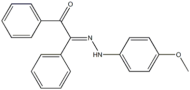 1,2-Diphenyl-2-[2-(4-methoxyphenyl)hydrazono]-ethanone Struktur