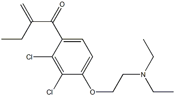 Diethyl[2-[2,3-dichloro-4-(2-methylene-1-oxobutyl)phenoxy]ethyl]amine Struktur