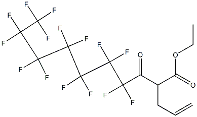 2-Allyl-3-oxo-4,4,5,5,6,6,7,7,8,8,9,9,10,10,10-pentadecafluorodecanoic acid ethyl ester Struktur