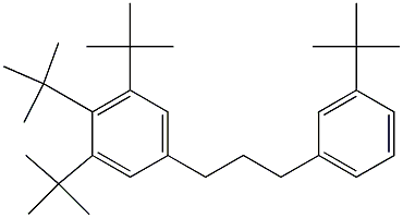 1-(3,4,5-Tri-tert-butylphenyl)-3-(3-tert-butylphenyl)propane Struktur