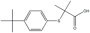 2-[(p-tert-Butylphenyl)thio]-2-methylpropionic acid Struktur