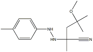 4-Methoxy-2,4-dimethyl-2-[N'-(p-tolyl)hydrazino]valeronitrile Struktur