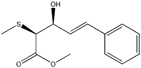 (2S,3S)-2-(Methylthio)-3-hydroxy-5-phenyl-4-pentenoic acid methyl ester Struktur