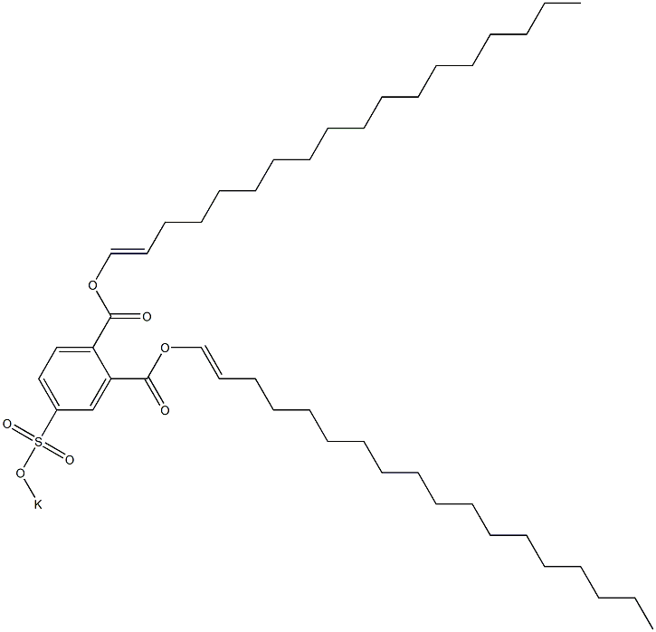 4-(Potassiosulfo)phthalic acid di(1-octadecenyl) ester Struktur