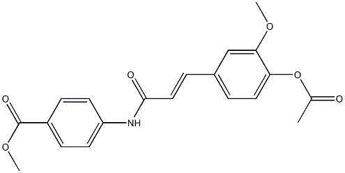 4-[[3-(3-Methoxy-4-acetoxyphenyl)-1-oxo-2-propenyl]amino]benzoic acid methyl ester Struktur