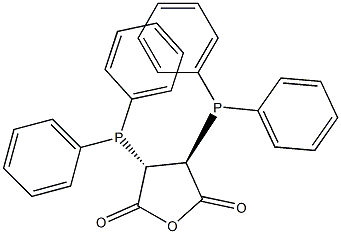 (2S,3S)-2,3-Bis(diphenylphosphino)succinic anhydride Struktur