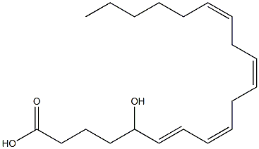 (6E,8Z,11Z,14Z)-5-Hydroxy-6,8,11,14-icosatetraenoic acid Struktur