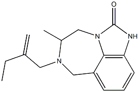 4,5,6,7-Tetrahydro-5-methyl-6-(2-methylenebutyl)imidazo[4,5,1-jk][1,4]benzodiazepin-2(1H)-one Struktur