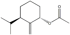 (1S,3R)-2-Methylene-3-isopropylcyclohexanol acetate Struktur