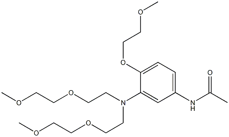 4'-(2-Methoxyethoxy)-3'-[bis[2-(2-methoxyethoxy)ethyl]amino]acetanilide Struktur