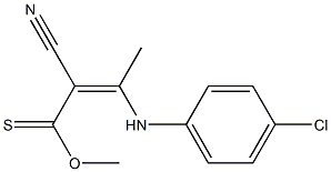 2-Cyano-3-(4-chlorophenylamino)-3-methylthioacrylic acid methyl ester Struktur