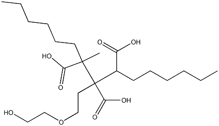 Butane-1,2,3-tricarboxylic acid 2-[2-(2-hydroxyethoxy)ethyl]1,3-dihexyl ester Struktur