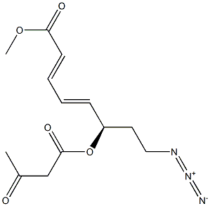 (2E,4E,6R)-8-Azido-6-acetoacetyloxy-2,4-octadienoic acid methyl ester Struktur