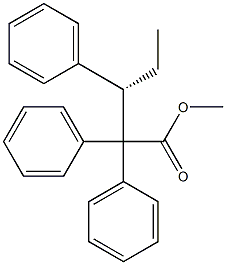 [S,(-)]-2,2,3-Triphenylvaleric acid methyl ester Struktur